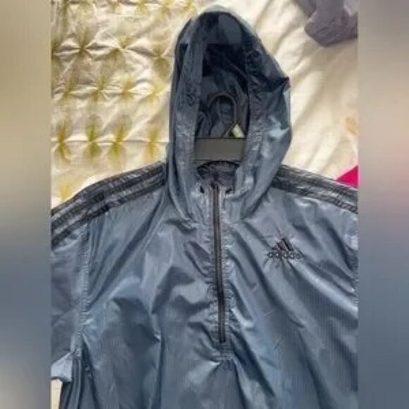 New absolutely stunning half zip men’s large adidas black hooded light - Picture 6 of 10